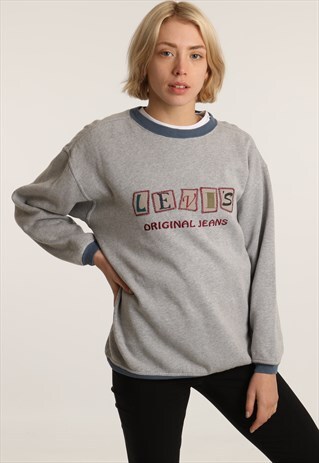 90S LEVI'S EMBROIDERED LOGO SWEATSHIRT