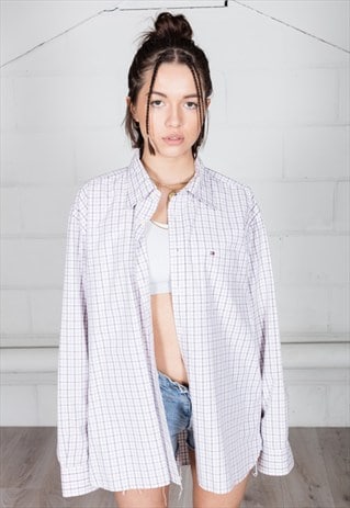 VINTAGE TOMMY HILFIGER SQUARED PATTERN UNISEX SHIRT