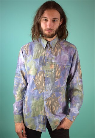 VINTAGE 90'S ABSTRACT PATTERN SHIRT