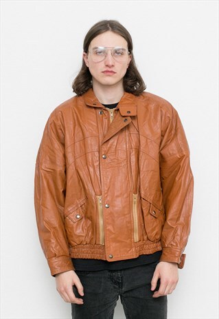 BROWN LEATHER JACKET