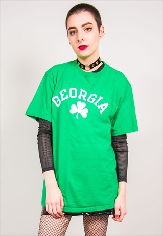 CHAMPION VINTAGE 90'S GREEN GEORGIA T-SHIRT