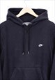 VINTAGE NIKE DRAWSTRING HOODIE BLACK WITH SPELL OUT LOGO