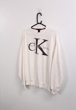 Vintage 90s Spell-Out Calvin Klein Sweatshirt / Sweater.