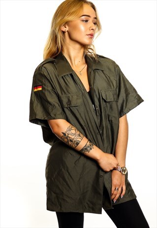 VINTAGE WAHLER GERMAN MILITARY SHIRT S749