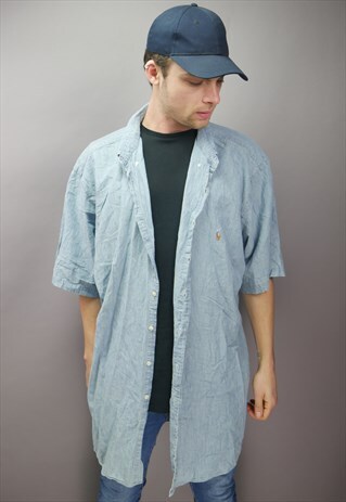 VINTAGE RALPH LAUREN SHIRT IN BLUE WITH LOGO