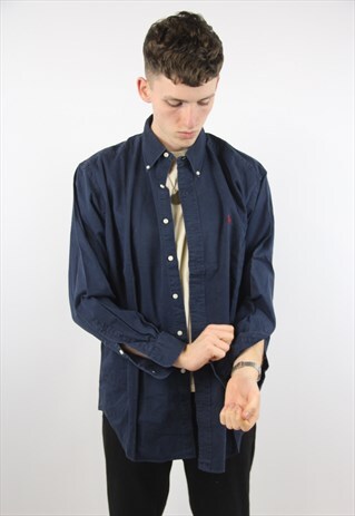 VINTAGE POLO RALPH LAUREN NAVY SHIRT