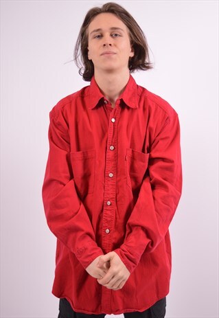 VINTAGE LEVI'S DENIM SHIRT RED