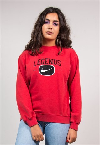 90'S VINTAGE RED NIKE LEGENDS SWEATSHIRT JUMPER