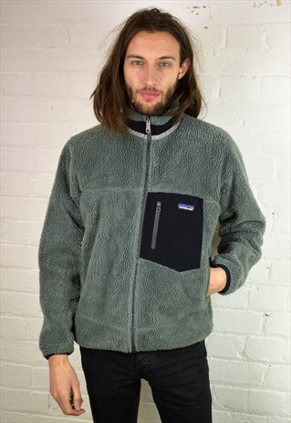 VINTAGE 90'S PATAGONIA ZIP UP FLUFFY FLEECE JACKET
