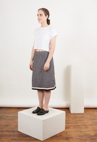 WARM WOOL SKIRT / HOUNDSTOOTH FALL SKIRT