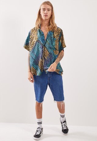VINTAGE PATTERNED FESTIVAL SHORT SLEEVE SHIRT