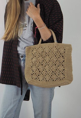 VINTAGE CROCHET TOTE BAG