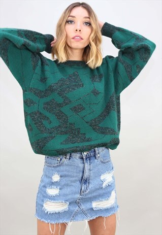 VINTAGE OVERSIZED PATTERNED JUMPER