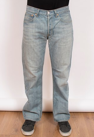 LEVI'S 501 FADED BLUE DENIM JEANS