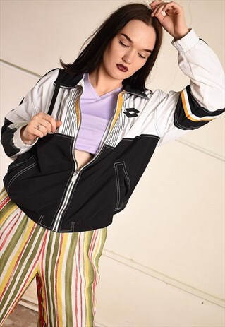Y2K RETRO LOTTO SHELL FESTIVAL GARM BOMBER JACKET