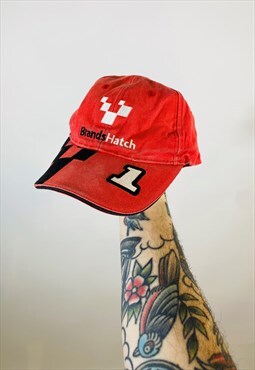 Vintage 90s Brands hatch Racing Embroidered Hat Cap