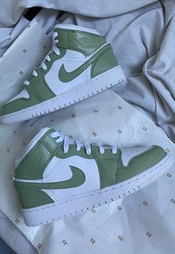 Nike Custom Jordan 1 Khaki Camo Green