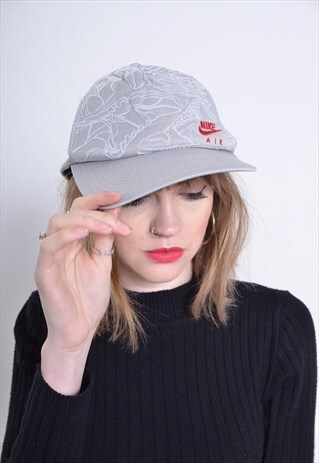 VINTAGE NIKE BASEBALL CAP HAT GREY