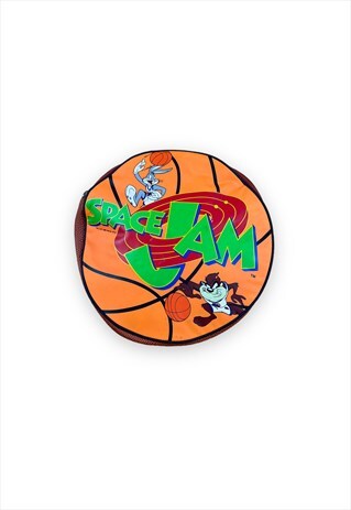 SPACE JAM VINTAGE 90S ORANGE BAG WITH SCREEN PRINTED DESIGN