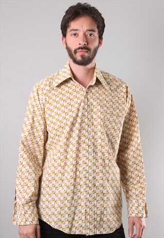 VINTAGE 1970'S DISCO SHIRT LARGE
