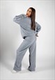 JUSTYOUROUTFIT GREY BALLOON SLEEVE JUMPER & WIDE LEG TROUSER
