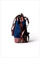 MOCHITA NAVY - SMALL SUEDE AND LEATHER BACKPACK