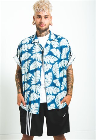 VINTAGE 80S HAWAIIAN SHORT SLEEVE SHIRT/ S6594