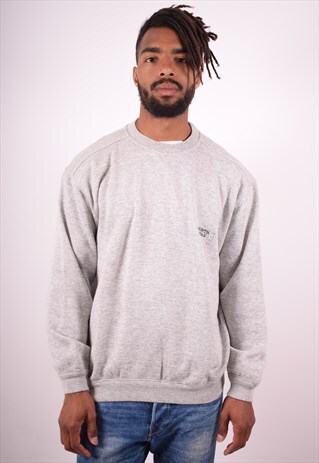 MENS VINTAGE SWEATSHIRT JUMPER XL GREY 90S