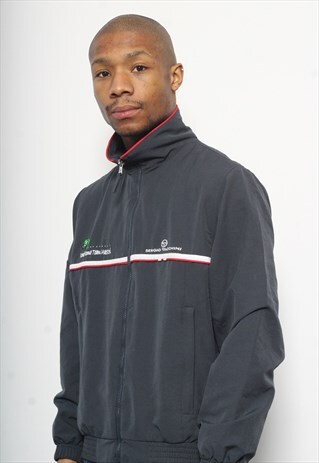 VINTAGE SERGIO TACCHINI LOGO TRACK JACKET BLUE