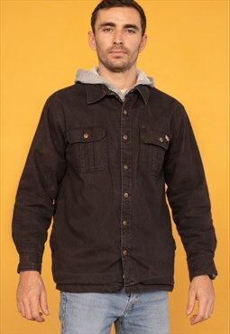 Vintage Dickies Jacket Grey hood in Black M