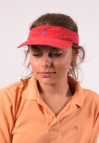 VINTAGE POLO RALPH LAUREN VISOR CAP RED