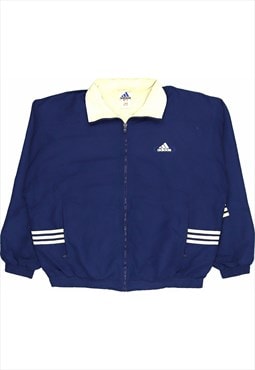 Vintage 90's Adidas Bomber Jacket Spellout Zip Up