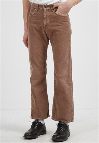 VINTAGE BROWN LEVI'S CORDUROY TROUSERS BOTTOMS