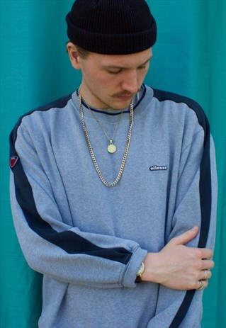 VINTAGE GREY ELLESSE SWEATSHIRT.