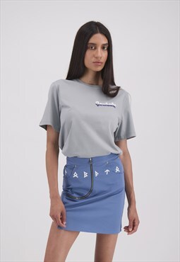 LOBATOFFICIAL printed t-shirt in grey jersey 