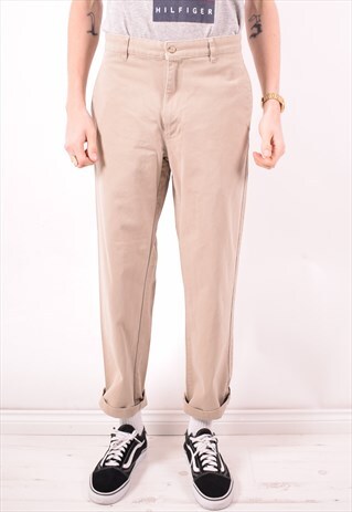 POLO RALPH LAUREN MENS VINTAGE TROUSERS W31 L30 GREY 90S