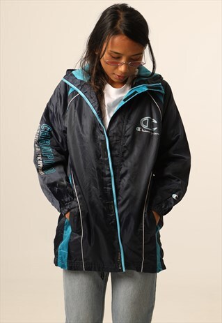 VINTAGE CHAMPION WEATHER PROOF FLEECE LINED JACKET