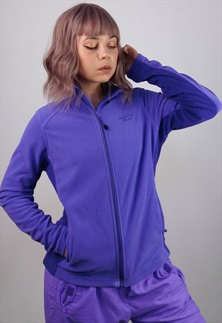 VINTAGE 90'S CRIVIT TREKKING SKI PURPLE FLEECE JACKET