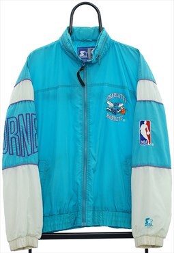 Vintage Starter NBA Charlotte Hornets Blue Jacket Womens