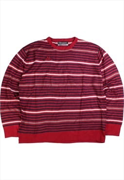 Vintage 90's Kappa Jumper / Sweater Striped Knitted