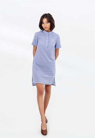 BLUE STRIPED TUNIC DRESS