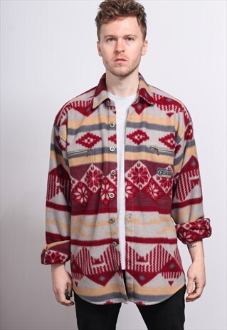 VINTAGE AZTEC PATTERNED SHIRT
