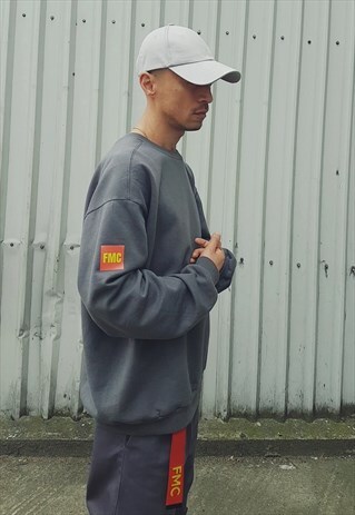 FMC OVERSIZED SWEATSHIRT SLEEVE LOGO GRAPHITE