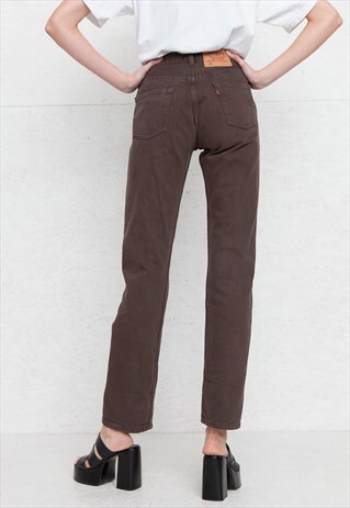 VINTAGE BROWN LEVI'S 501 FIT DENIM JEANS