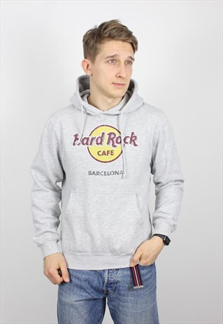 VINTAGE MENS HARD ROCK CAFE HOODIE BIG LOGO
