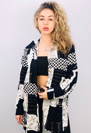VINTAGE OVERSIZED PATTERN SHIRT