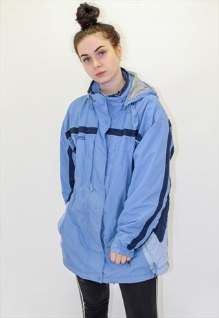 VINTAGE COLUMBIA COAT IN BLUE XL