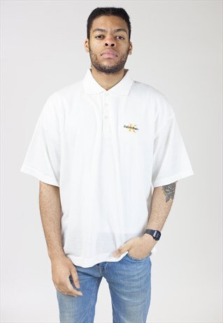 VINTAGE CALVIN KLEIN WHITE POLO SHIRT
