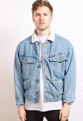 VINTAGE FLEECE LINED DENIM JACKET