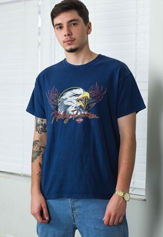 VINTAGE HARLEY DAVIDSON T-SHIRT LOGO 90S L 8.2